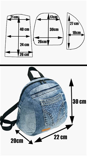 Comment transformer facilement une vieille jupe en jean en sac à dos DIY Miarti👜✂️ | Miarti - Idées créatives