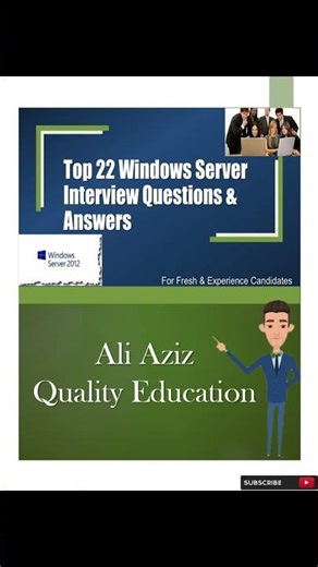 Windows Server Interview Questions & Answers ⚡ | ‪@AliAzizQualityEducation‬