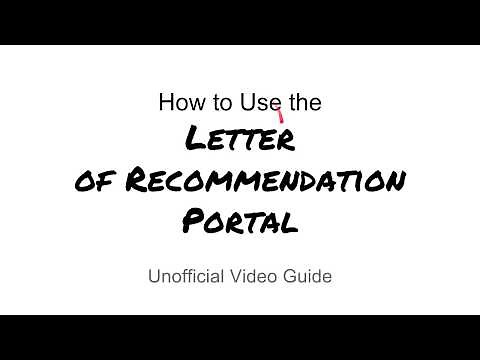 Uploading a Letter to the Letter of Recommendation Portal