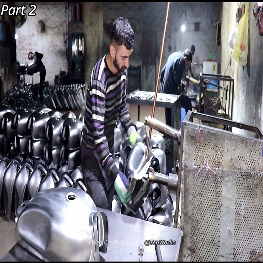 HOW MotorCycle Fuel Tank Are Made __PART 2 #MotorCycleParts #MotorCycle #MotorCycleFuelTank #MotorBikeFuelTank #FuelTank #manufacturing #howtomakebikefueltank #topworks #reelsvideo | Top Works