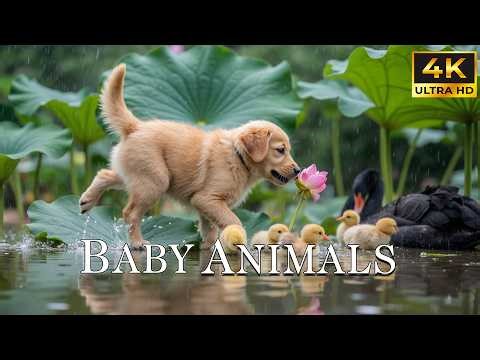 Cute Baby Animals in Dreamy 4K 💖 A Compilation of Beautiful Baby Animals and Relaxing Music