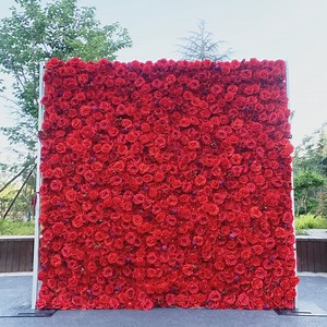Red Rose Flower Wall Backdrop: Cloth Fabric Wedding Photo Booth - Etsy