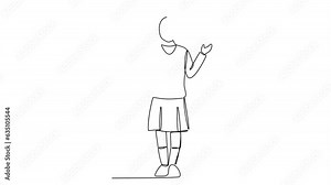 Animated self drawing of school uniform in Mexico with white background. Fashion education concept illustration in simple linear animation. School uniform concept design with full length animation.