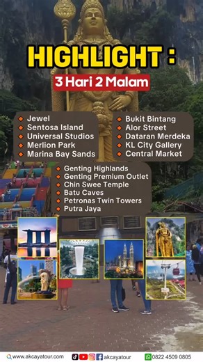 Info & Paket Wisata Asia on Instagram: "SERIUS!! CUMA 4 JUTAAN BISA LIBURAN ke SINGAPORE & MALAYSIA? 🤩😍 BISA DONG!! ASLI BUKAN MIMPI!! 🫣 👉 TERMURAH DENGAN FASILITAS YANG SUPER LENGKAP & MEWAH!! 👉 SUDAH ALL IN TIKET PESAWAT, MAKAN, PRIVATE TRANSPORT, HOTEL *3 dan DOKUMENTASI KEREN FULL NGONTEN!! 👉 SUDAH BISA UPDATE STORY LIBURAN KE LUAR NEGERI!! 🥰✈️ 👉 PELUNASAN BISA DICICIL 🥰🥰 YAKIN GA PINGIN LIBURAN SE ENAK INI?? 1 ORANG PUN BISA DAFTAR LOH !! 🗓 TANGGAL TRIP : * 13-15 Februari 2026 *