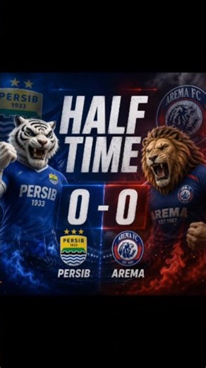 HALF TIME !! PERSIB 0-0 AREMA 💙🔥🔥