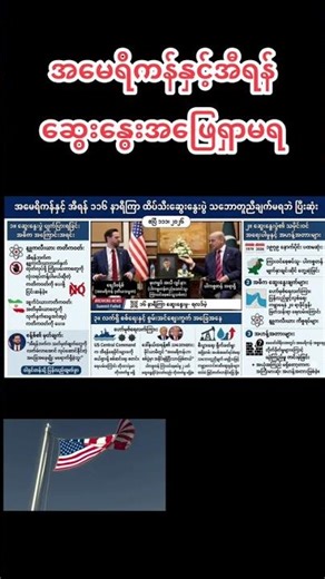 အမေရိကန်နှင့်အီရန်ဆွေးနွေးမှုအဖြေမတွေ့ #breakingnews #channel