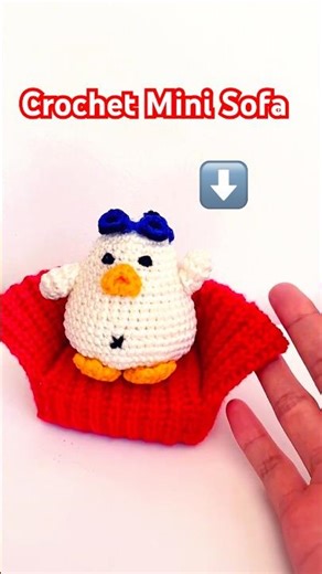 Crochet Mini Sofa 🛋️ | Cute Handmade Crochet Décor Idea | Tiny Couch Crochet Inspiration