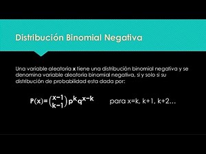5) Distribución Binomial Negativa (o de Pascal)