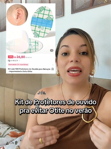 Kit protetor de ouvidos para evitar Otite no verão e aproveitar muito a praia e piscina 🏖️ #protetordeouvido #otite #praia #piscina #tiktokshopbrasil
