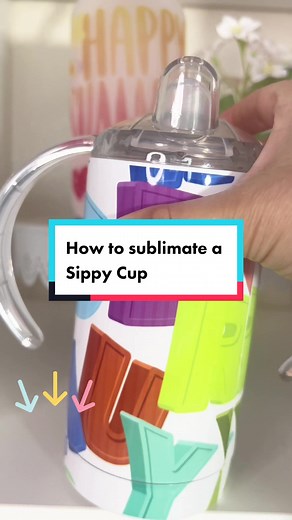 How to sublimate a sippy cup. #sublimation #tumblers #sublimationtutorials