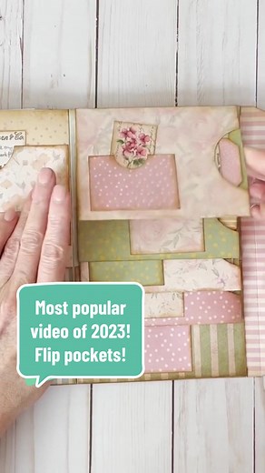 This little junk journal tutorial on waterfall pockets was my most popular video of 2023 and it was posted in the first day of the year! Some junk journal inspiration for you! I'm making flip pockets! You can find the full tutorial for the Hazel junk journal printable kit on my YouTube channel. #junkjournal #vintage #junkjournalsupplies #scrapbooking #digitaldownloads #etsy #junkjournals #junkjournalkit #diykit #vintagejunkjournals #vintagescrapbook #scrapbookvideo #junkjournalideas #junkjournal