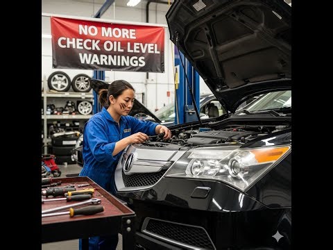 2008 Acura MDX check engine oil level warning fix
