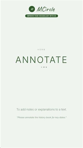 Learn English: What is Annotate? | Vocabulary Shorts