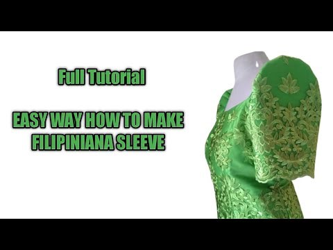 How to make Filipiniana Sleeve in Easy Way (full tutorial)