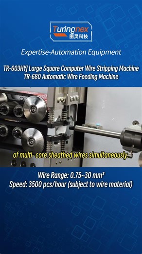 【TR 603HYJ+TR 680】Fully Automatic Wire Stripping Machine | Integrated Pay-Off & Take-Up