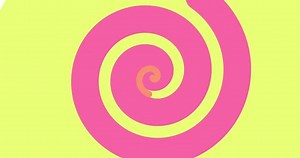 Abstract Spiral Transition Opener or Ending Loop Circle Geometric Spiral Transition on White