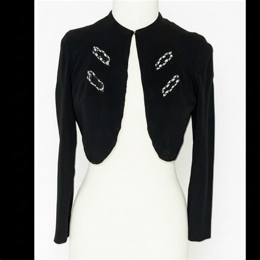 Vintage 1950s Finney Bolero Jacket: Mid-century Modern Clasp Front Cropped Cocktail Jacket - Etsy