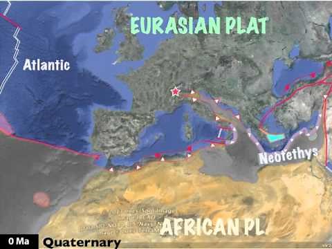 Plate tectonics of Europe for the last 300 millons years