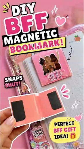 DIY Bestie Gift Magnet Bookmark 💖📚 Cute BFF Birthday Gift #asmr