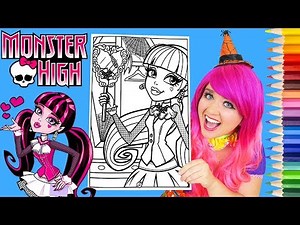 Coloring Draculaura Monster High Coloring Book Page Prismacolor Colored Pencil | KiMMi THE CLOWN