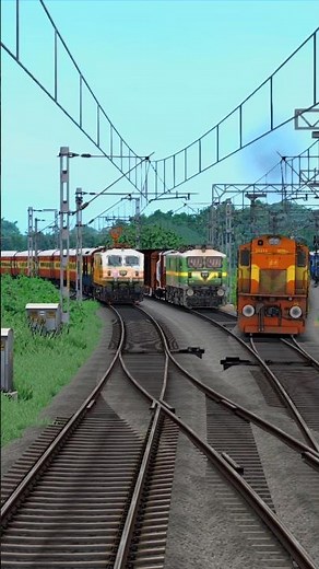 WAP7 & WDM3D Locomotive Crash l Indian Train Simulator Games Video #trainsimulator #traingame\r#train