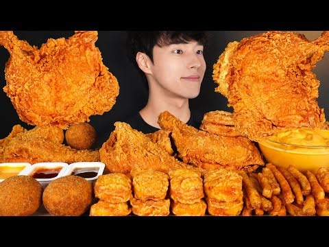ASMR MUKBANG CHICKEN & BURGER MUKBANG COMPILATION KFC