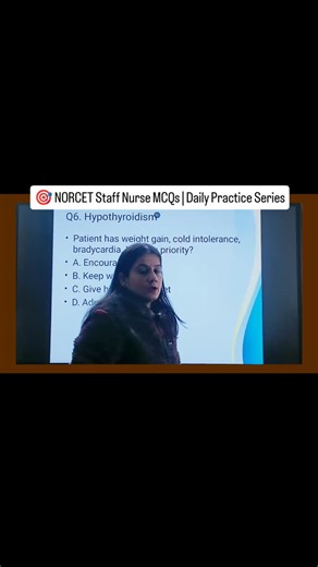 Nursing Tech Jyoti on Instagram: "If you’re serious about NORCET 2025, These MCQs are NON-NEGOTIABLE 🚀 Practice smart, not random!#NORCET #NORCET2025 #AIIMSStaffNurse #NursingMCQs #StaffNurseExam"