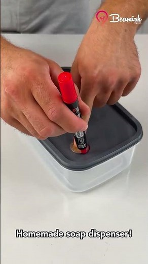 Craft yourself a homemade soap dispenser! #easy #soap #dispenser #trick