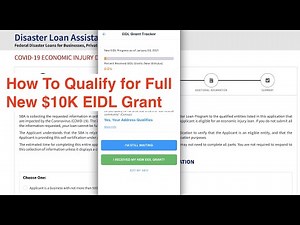 How To Qualify for Full New $10K EIDL Grant