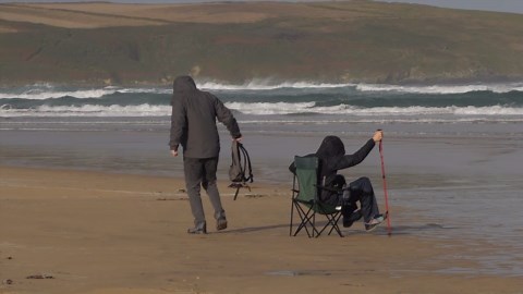 Crantock Beach Drama: Yellow UK Weather Warning Brings Waves & Laughter
