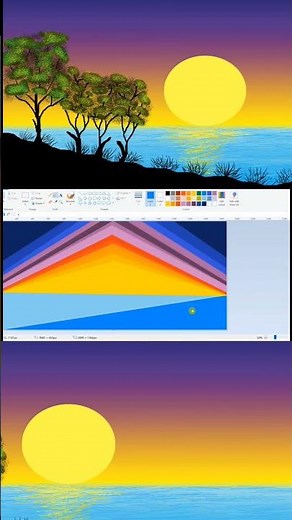 paint in computer. How to Draw in Ms paint. scenery#mspaint #art #shorts #computer #drawing #video