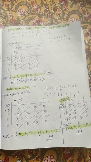 #Convolution#Auto Correlation#Cross Correlation #signalprocessing