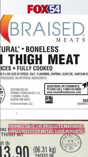 Nearly 5 million pounds of frozen chicken recalled over metal contamination