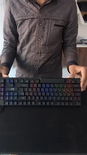 Zohan Computer on Instagram: "The ZU-777 is a full-sized, wired gaming keyboard built for style and function. It has 104 keys, including multimedia and FN shortcuts, making it ideal for both gaming and regular typing. The keyboard uses a membrane design, which gives quieter keystrokes compared to mechanical switches. It features RGB backlighting — stable RGB lighting under every key for a colorful look in low light. It connects via USB, so it's easy to plug into desktops or laptops. Compatible w