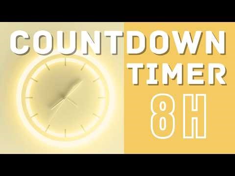 8 Hour Countdown Timer for Studying 📚 No Distractions