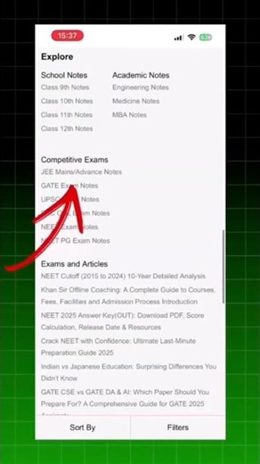 ONE WEBSITE for All Notes | JEE NEET B.Tech BA Govt Job Prep #shorts #education