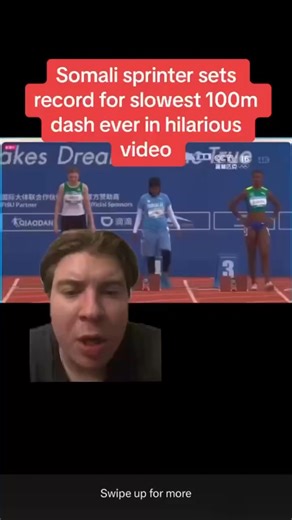 Somali sprinter sets record for slowest 100m dash ever in hilarious video | Chillomedy