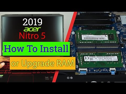 How to Install or Upgrade RAM in an Acer Nitro 5 Gaming Laptop (2019 ver) DDR4 up to 2666MHz 32 GB