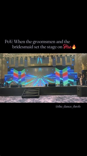 The Dance Throb on Instagram: "She said Yes. We said, lights, music, face-off. Part 1 - Girls vs Boys at my best friend’s wedding 💍🔥 #girlsvsboys #weddingchoreography #sangeetvibes #dance #bollywood"