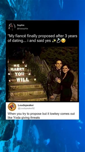When You Try To Propose But It Lowkey Comes Out Like Yoda Giving Threats