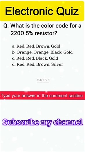 Electronic Quiz💻 #resistor #color #code #shorts