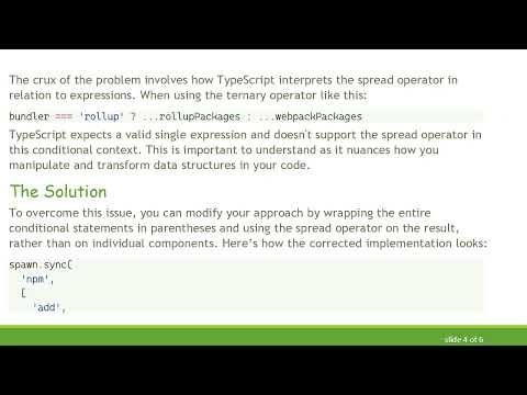 Solving the Can't use spread operator with ternary operator Error in TypeScript