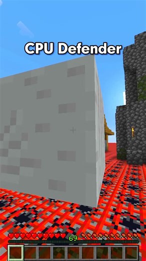 tixlgame on Instagram: "CPU Defender in Minecraft! #minecraft #minecraftmemes"