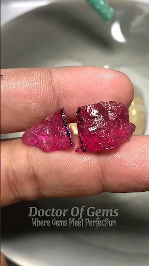 Blood Ruby Cutting | From Rough to Radiant Gem #viralvideo #1millionviews