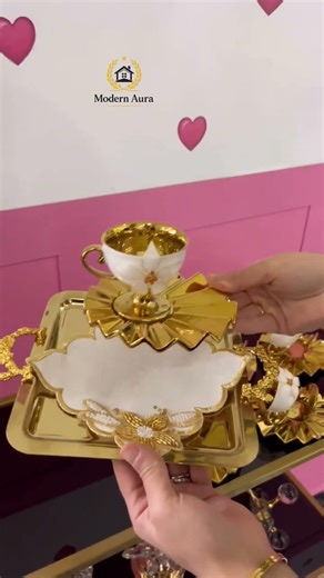 Classic Luxury Tea Set | Elegant Porcelain Cups & Teapot | European luxuy Design 2026#kitchen