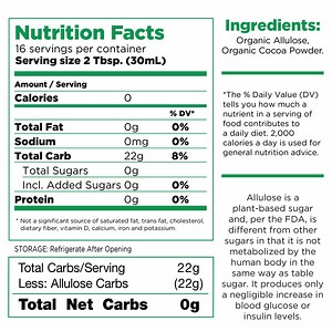 RxSugar Organic Chocolate Syrup