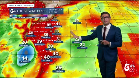 Strong winds and high fire danger Wednesday in southern Colorado