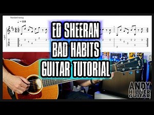 Ed Sheeran - Bad Habits Guitar Tutorial Lesson