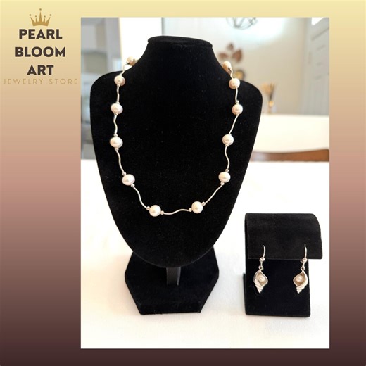 Elegant Pearl Jewelry Set - Etsy