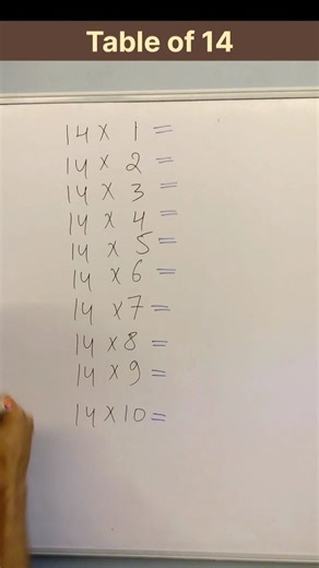 📚Easy Trick to Learn Table of 14/Multiplication Table of 14/Maths Tables/Pahada#shortsfeed #shorts